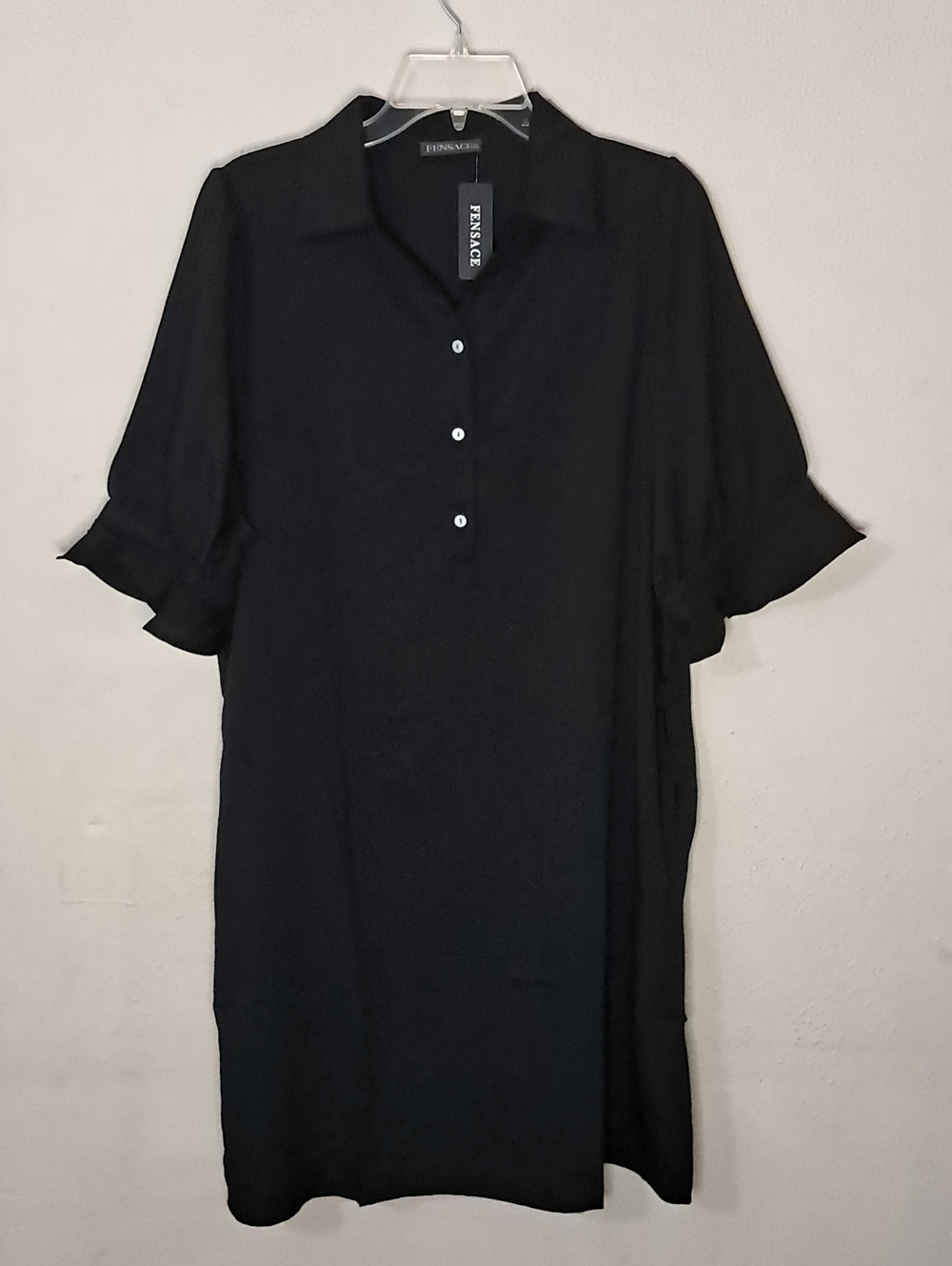 Fensace Women's Size XL Black Shift Dress